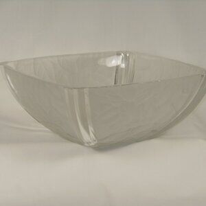 Heavy Crystal bowl. Mikasa Japan Garden Splendor square shape
